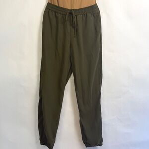 Express‎ Olive Green Mid Rise Ankle Jogger Pants XS Drawstring Elastic Waist